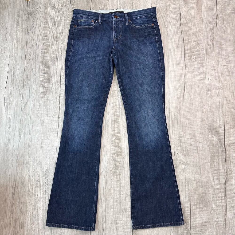 Joe's Rocker Straight Wide Leg Jeans WMNS 31 Mid Rise Med Wash 94TP5379 Blue
